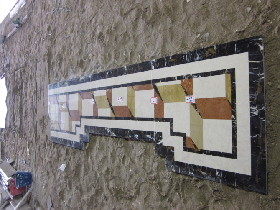 Waterjet marble tiles design floor pattern