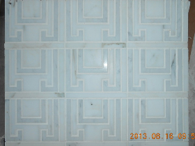 Waterjet Cut Marble Mosaic Tiles 002