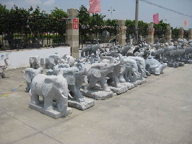 Stone Elephant Statue 001
