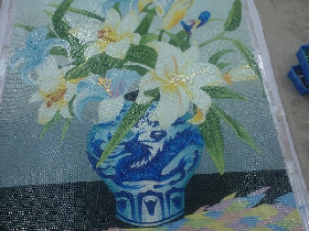 Handcut Art Glass Mosaic 004