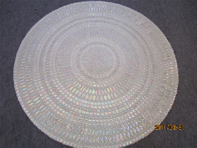 Colored Glass Mosaic White Flooring Circle