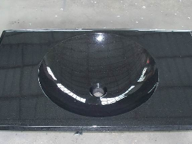 Shanxi Black Granite Integrated Sink Countertop