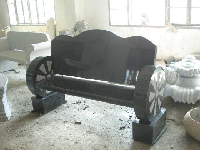Granite Wheel Bench Black
