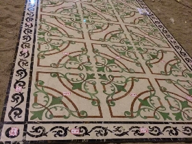 Foyer Floor Pattern Marble Waterjet