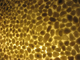 Yellow Bubble Glass Stone Panel