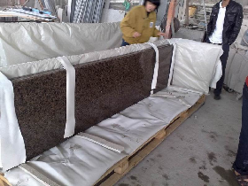 Tropical Brown Granite Countertops Packing