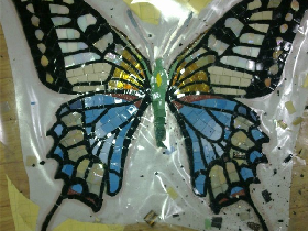 Butterfly Art Glass Mosaic