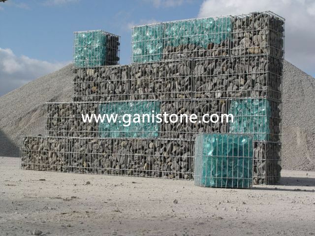 Whosale Decorative Colourful Glass Rock For Gabion Landscaping