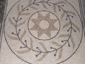 sunnyside flower hand cut Marble Mosaic Pattern