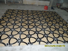 marble waterjet mosaic in all over pattern