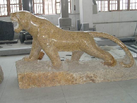 Granite Leopard Sculpture