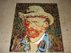 van gogh mosaic portrait