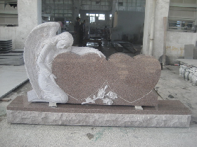 Angel Granite Headstone 001