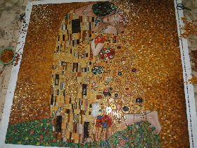 Gustav Klimt Glass Mosaic Mural The Kiss