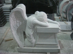 Angel Granite Memorial Stone 003