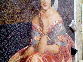 Handmade glass mosaic mural
