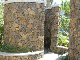 Lava Rock Landscaping Wall
