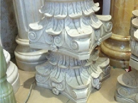 Ornate Marble Column Capital