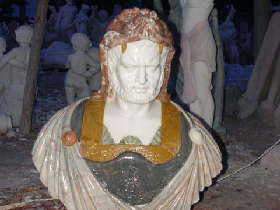 Roman Marble Busts with Helmet