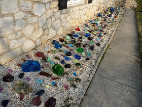 Mixed Color Glass Rock for Garden Decoration