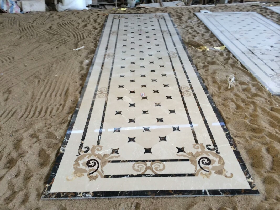 Marble Corridor Floor Inlay