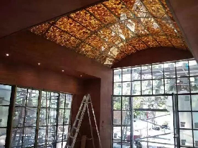 Orange Agate Ceiling Backlit