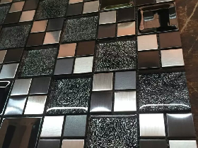 Metal Glass Mosaic Tiling 027