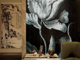 Elegant Rose Art Mosaic Mural