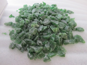 Green Recycled Glass Chips
