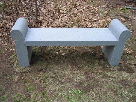 Grey Granite Outdoor Bench