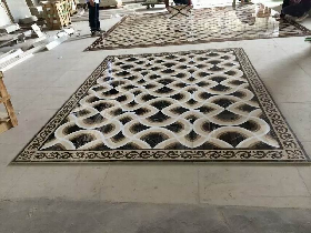 Marble Water Jet Floor and Border