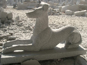 Stone sheepdog Statue