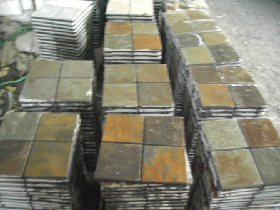 California Gold Slate Interlocking Deck Tile