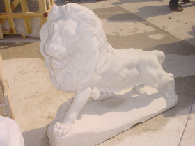 Lion Marble Statue 001