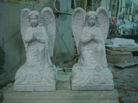 Angel Granite Memorial Stone 002