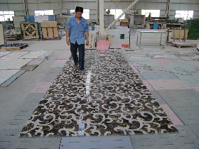 Custom Marble Floor Medallions and Borders