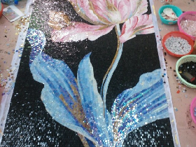 Handcut Art Glass Mosaic 003