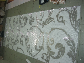Silver Leaf Mosaic Pattern