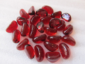 Red Glass Pebble