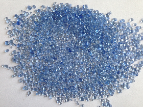 light blue glass granules