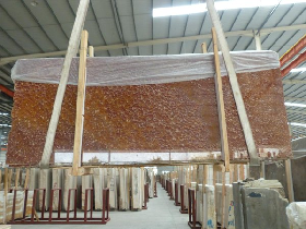 Bubble Red Onyx Slabs