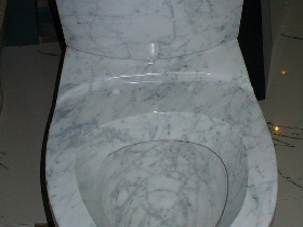 Carrara White Marble Toilet