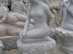 Bathing Girl Granite Statue