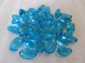 Turquoise Glass Pebbles