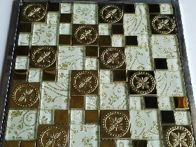 Metal Glass Mosaic Tiling 034