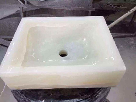 White Onyx Vessel Sink