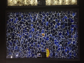 Sodalite Blue Slabs backlit for wall or TV background decoration