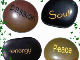 Engraved Pebble with Customzied Letters