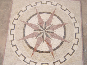 square compass floor medallion topkapi square travertine floor medallion