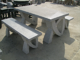 Nice Granite Patio Table and Bench